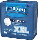 Fit700a Medline Fitright Adult Protective Underwear Heavy Absorbency With Guards