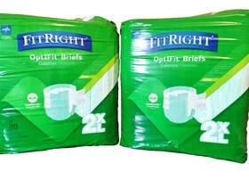 Fitright 080196522647 Optifit Briefs 2xl 40 Count 2 Packs Of 20 Extra 60-70 Inch