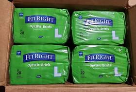 Fitright 705020619538 Medline Optifit Ultra Disposable Brief Xl 80ct