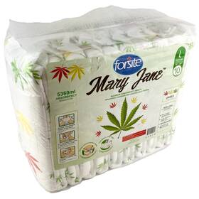 Forsite Health 759195059347 Mary Jane Abdl Plastic Adult Diapers Large Bag Of 10 Nos Weed Nappies