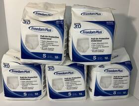 Freedom Plus 659467555341 Essentials 360 Pull-on Protective Underwear Small 5 Pack 50 Pcs
