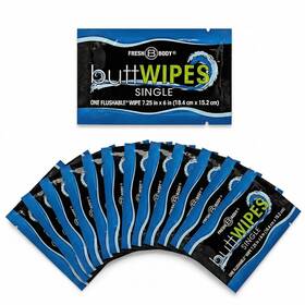 Fresh Body Fb Fb-bwipe Single 15pk Buttwipes Flushable Wipes For Adults 15 Count Pack Of 1