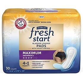 Fresh Start 193489104182 Fitright Postpartum And Incontinence Pads For Women Maximum Absorbency 30 C