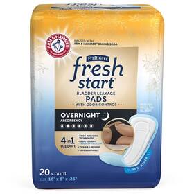 Fresh Start 193489104205 Fitright Postpartum And Incontinence Pads For Women Overnight Absorbency 20