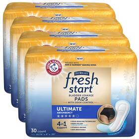 Ahbcp10 Fresh Start Postpartum And Incontinence Pads Ultimate Absorbency 120 Count