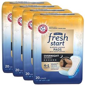 Ahbcp11 Fresh Start Fitright Postpartum Incontinence Pads Women Overnight Absorbency 80 Count