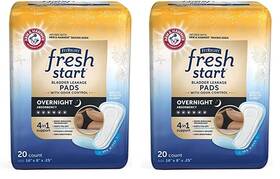 Ahbcp11z Fresh Start Fitright Postpartum And Incontinence 20 Count Pack Of 2 White
