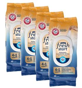 Ahwipe48uz Fresh Start Flushable Biodegradable Wipes 192 Count Odor Control For Incontinence