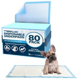 Mp-up-sm-bl-80 Frontline 80 Pack Ultra Absorbent Pee Pads 22 Inch X22 Pet Underpads Puppy Dog Training