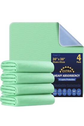 Wd33 Fygirp Extra Heavy Absorbency Washable Waterproof Underpads 36x36in 4 Pack