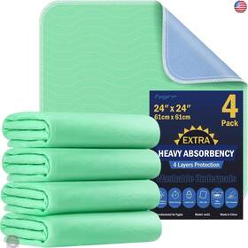 Fygrip 644197309456 4 Pack 24 X Extra Heavy Absorbency Washable Underpads Waterproof Nursing