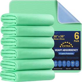 Fygrip 644197309487 6 Pack 36 Inch X Extra Heavy Absorbency Washable Underpads Waterproof Quick Fygrip 644197309487 6 Pack 36 Inch X Extra Heavy Absorbency Washable Underpads Waterproof Quick