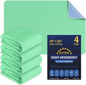 Wu06 Fygrip 4 Pack 36 Inch X 54 Extra Heavy Absorbency Washable - Blue