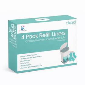 Gen Diaper Pails 199284032279 Adult Liner Refills Compatible With Janibell Akord 280 Slim 4 Pack For