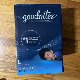 Goodnites 036000533590 Nighttime Bedwetting Underwear For Boys L 34 Ct New-select More