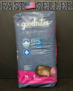Goodnites 036000533828 Girls Nighttime Bedwetting Underwear Xl 95-140lbs 9 Count