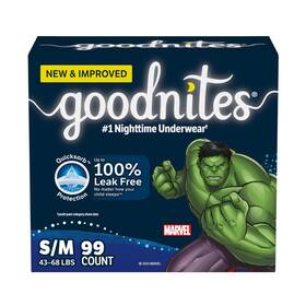 10036000517306 Goodnites Boysft Bedwetting Underwear Size S/m 43-68 Lbs 99 Ct 3 Packs Of