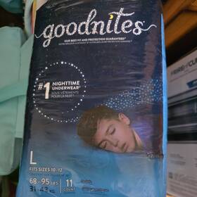 10036000533627 Goodnites Boys Nighttime Bedwetting Underwear Large 68-95 Lbs Leak Free Prote