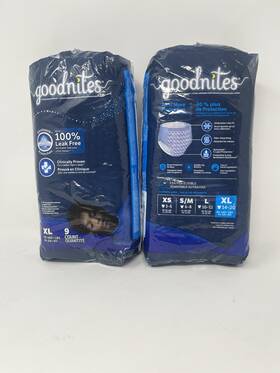 10036000533818 Goodnites Boysft Nighttime Underwear - Size Xl Fits 95-140 Lbs 9ct Two Packs