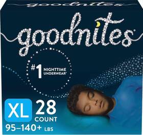 10036000539933 Goodnites Boysft Bedwetting Underwear Xl 95-140 Lbs 28 Ct 2x14