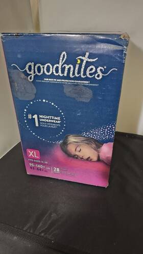 10036000539940 Goodnites Nighttime Bedwetting Underwear Girlsft Xl 95-140 Lb. 28 Ct