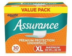 Goodscious 751125192377 Equate Assurance Unisex Premium Quilted Underpad - Incontinence Pads Absorb
