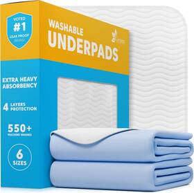 Green Lifestyle 672288000180 Washable Underpads - Large Bed Pads For Use As Incontinence