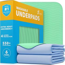 Green Lifestyle 672288001569 Washable Underpads - Pack Of 2 30x34 Small