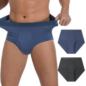 G1238 Grestu Mens Incontinence High-waisted Underwear Washable 2-pack Excellent Absorben