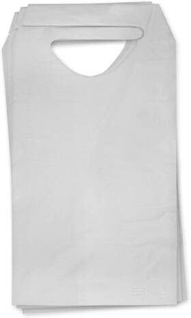 4332625709 Group Quality Disposable Adult Poly-lined Bibs - 16 Inch X 28 Tie-back Pack Of 100