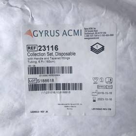 23116 Gyrus Acmi Collect. Set Disposable With Handle And Tapered Fitting Tubing 6ft