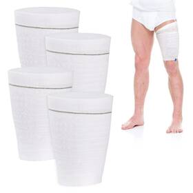 Han-4010-l-4 Hansilk Catheter Leg Bag Holder 4 Count Fabric Sleeves Urine