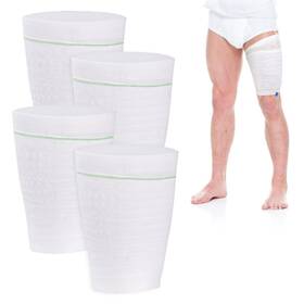 Han-4010-xl-4 Hansilk Catheter Leg Bag Holder 4 Count Fabric Sleeves Urine