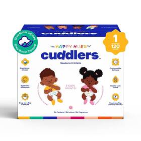 90381009 Happy Hues Cuddlers Disposable Diapers - Size 1 120ct