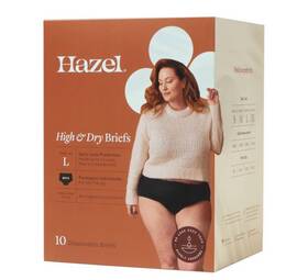 Hazel 850029207177 High And Dry Briefs Disposable Incontinence Postpartum Underwear - L 10ct