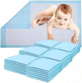 Healqu 819143021694 50 Pack Disposable Baby Changing Pad Liners - 17x24 Inches Super Soft Absorbe