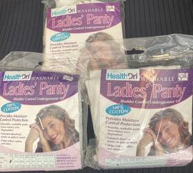 Phc006 Health Dri Lot 3 Washable Ladies Panty Sz 6 White Salk Bladder Control Cotton