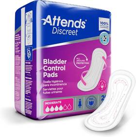 Healthcare Products 445021321391 Discreet Female Incontinent Pad Moderate 10.5 Inch L Adpmod 20 Ct