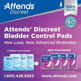 Healthcare Products 445039835897 Discreet Female Incontinent Pad Moderate 10.5 Inch L Adpmod 20 Ct