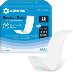Healthcare Zhejiang Co. Ltd. 445053296230 Trustplus Booster Pads 15 Inch X4 Extra Absorbent For Adult Incontinence 26 Count