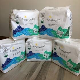 Healthybaby 850030017086 Set Of 5 30ct Organic Cotton Diapers Size Brand New Sealed