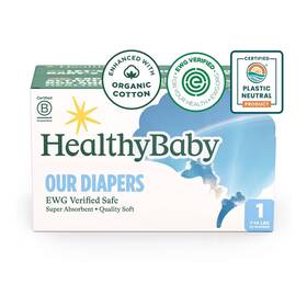 87850764 Healthybaby Organic Cotton Enhanced Chlorine Free Disposable Diaper Size 1