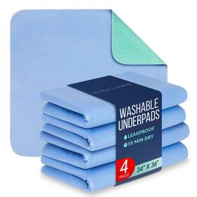 Vds-hh-wu-3436-6-blu-4 Hearth & Harbor And Incontinence Bed Pads Washable Waterproof 34 Inch X36 W