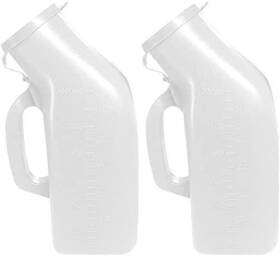 Hguim 768232861263 Urinals For Men 2 Packs-1200ml Thick Firm Portable Urinal Urine Collection F