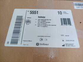 5551 Hollister New Ref# High Output Collection Bag 2000ml 10-units In Box
