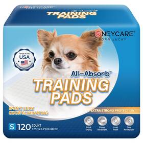 Honey Care 851937005046 All-absorb Small 17.5 Inch X 23.5 120 Count Dog And Puppy Training