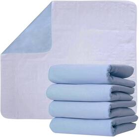 Ht3434 Ht Life Waterproof Reusable Bed Pad 34x36 Inch Washable Incontinence Underpad Blue