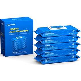 Hygicare 972022033097 Adult Washcloths Body Wipes 250 Count Fresh Scent 12 Inch X8 Strong Perf