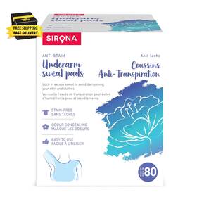 Hygiene Private Limited 313035766781 Disposable Underarm Sweat Pads - 80 Antiperspirant Absorbent Odour Blocker