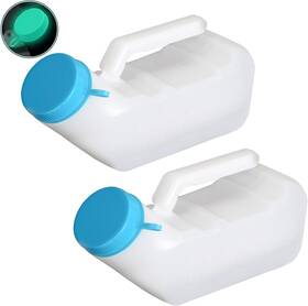 Ilyever 445022961992 Upgraded Urinals For Men With Glow In The Dark 1000ml Thick Pee Bottles